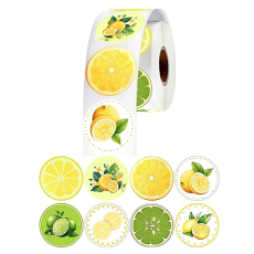 Fruit Labels, Lemon asssorted 500's Roll
